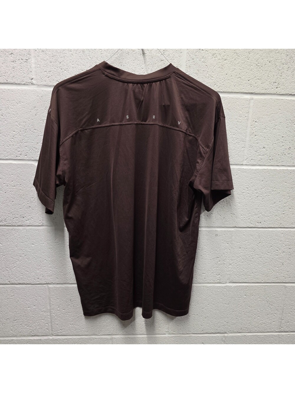ASRV Asrv Plum Short Sleeve Aerosilver "OTWR" Oversized Tee S 22x30